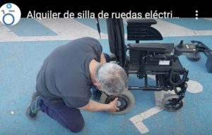 Vídeo de desmontaje en el alquiler de silla de ruedas eléctrica